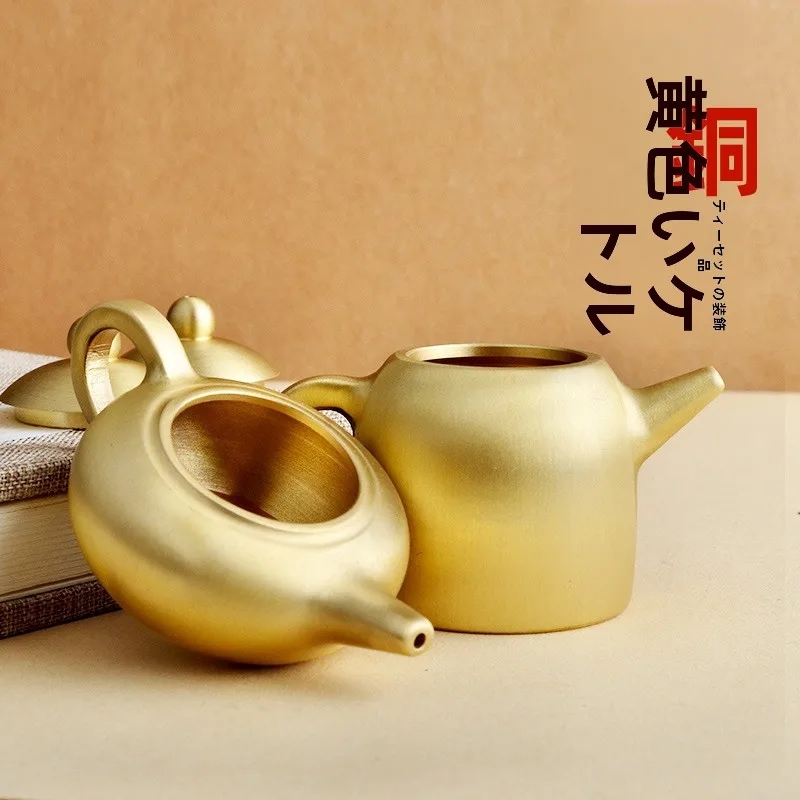 ornamento-in-metallo-bronzato-miniatura-di-vaso-d'acqua-artigianato-in-ottone-per-bancarelle-accessorio-per-cerimonia-del-te-scultura-in-metallo-per-arredamento