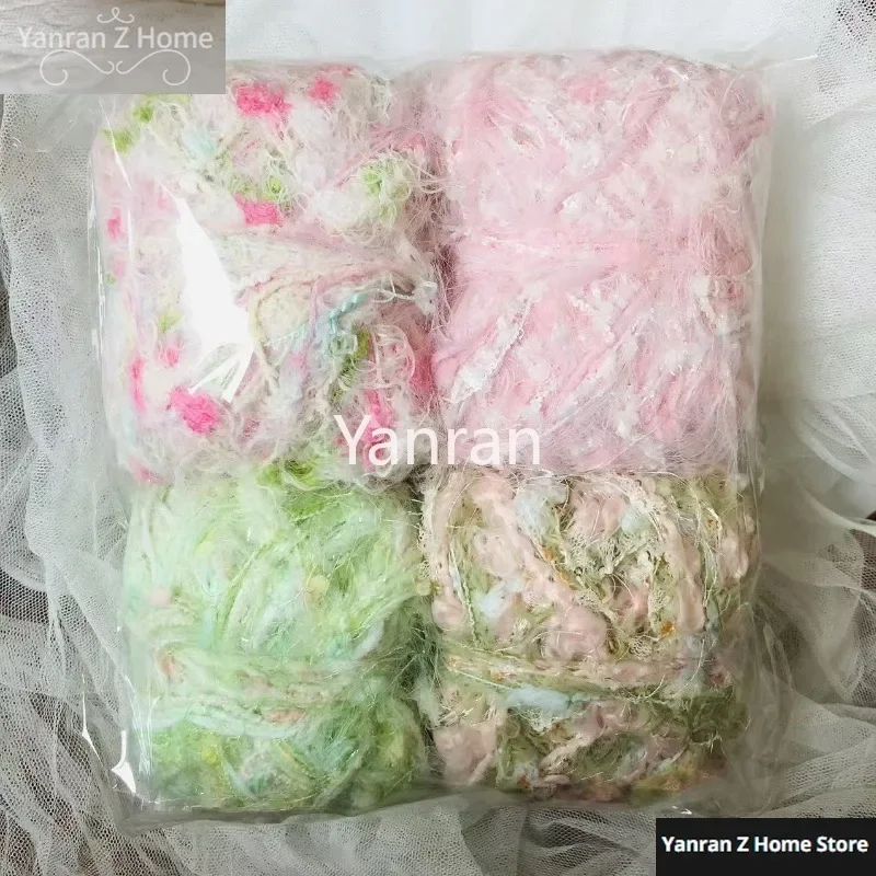 200g Dreamy Hand Mixed Yarn Combination Christmas Series Yarn Decor Handmade Woven Bag Scarf Headband Card Sleeve Yarn Gift