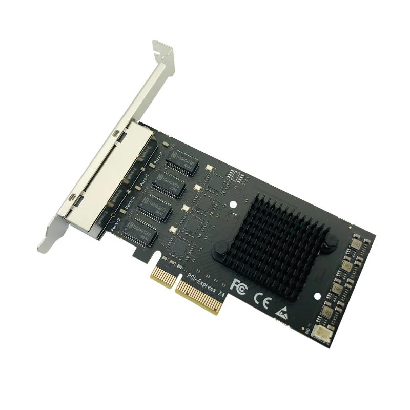 PCI Express Network Card Adapter 4 Port 2500Mbps Gigabit 10/100/1000Mbps RTL8125B RJ45 Wired Computer PCIE PCI-E 2.5G LAN Dongle