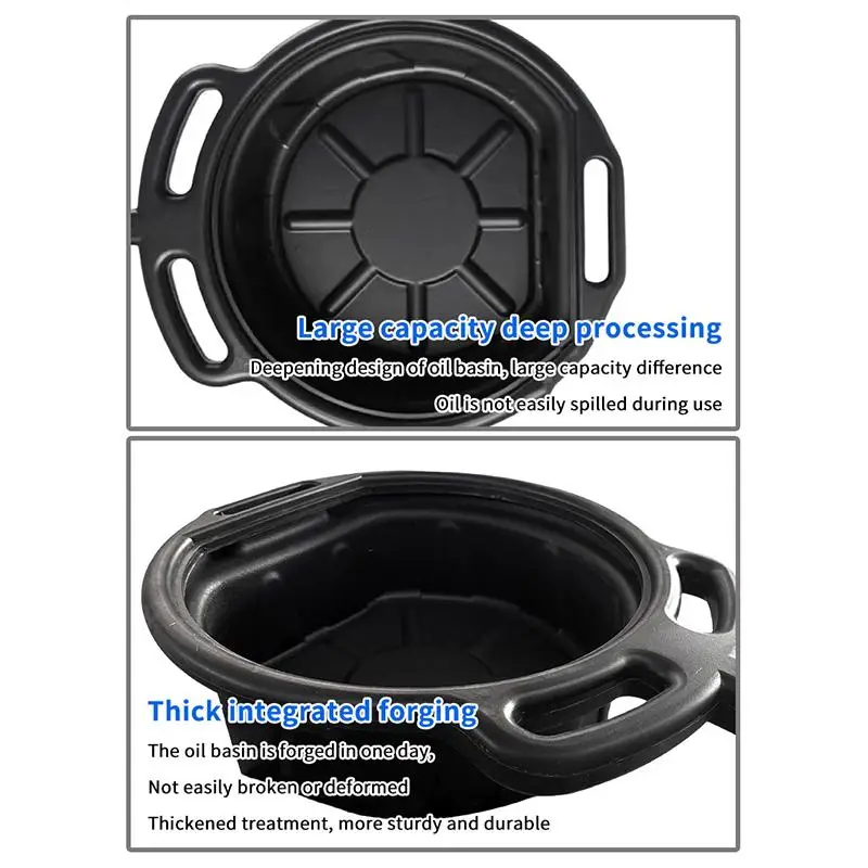 【CMO】10L Oil Receiving Basin Oil Change Drain Pan Cleaning Oil Drain Container Leakproof for Car Motorcycle Auto Repair Tool