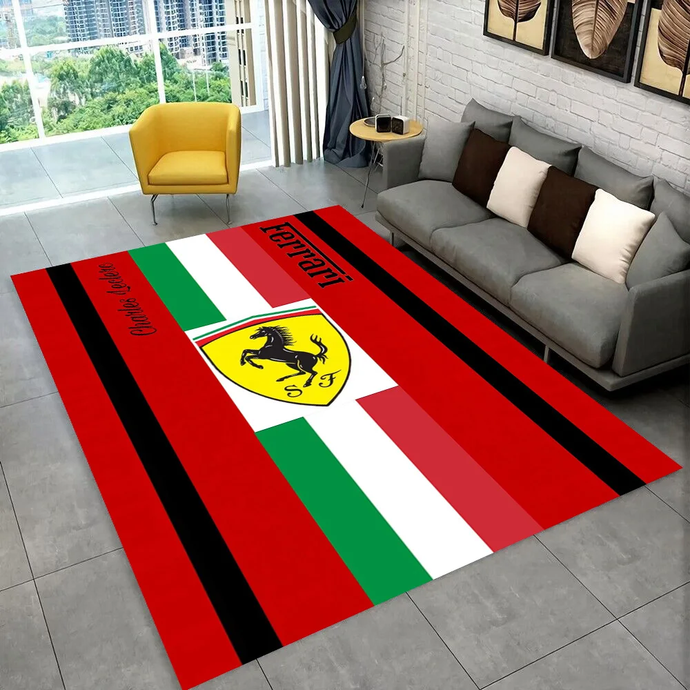 F-ferrari Coupe tapis de voiture de course pour salle de jeux chambre salon canapé maison paillasson décor, tapis d'area tapis de sol antidérapant cadeau