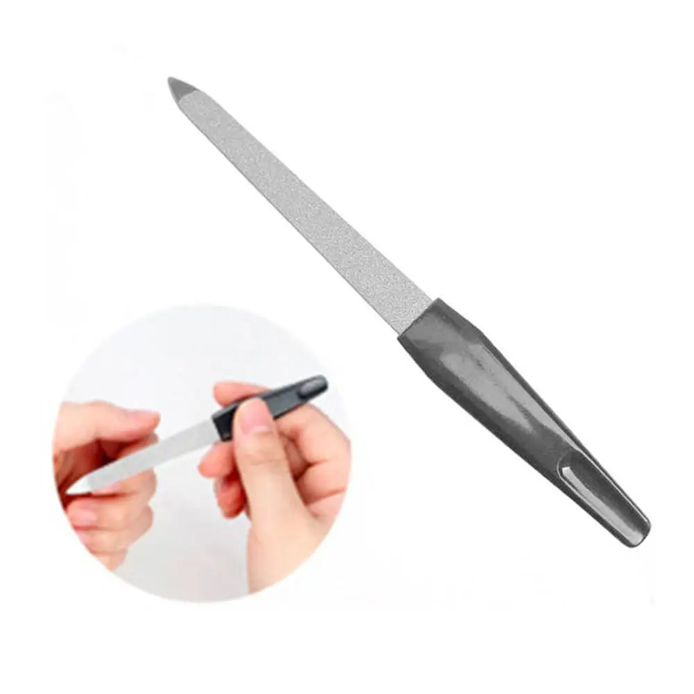 1pc/5pcs Metal Double-sided Nail File Scrub Manicure Sharpening Nail Nail Tool Manicure Pedicure Tool High Quality Nail File