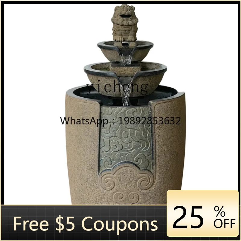 

Living Room Interior Flowing Water Ornaments Circulating Water TV Cabinet Floor Landscape New Chinese Fish Tank Landscape