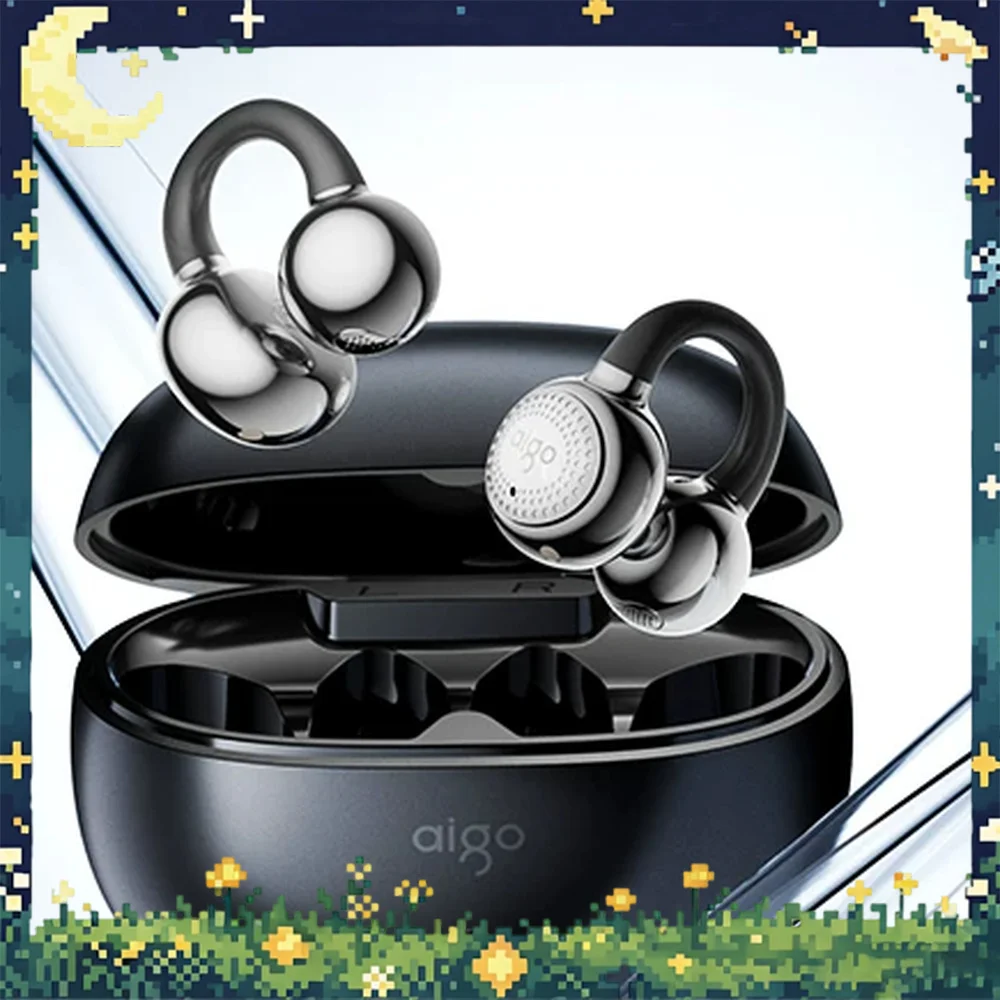 AIGO CA05 Open-Ear Clip-On Wireless Bluetooth Earbuds with ENC Noise Reduction for Sports For Gifts