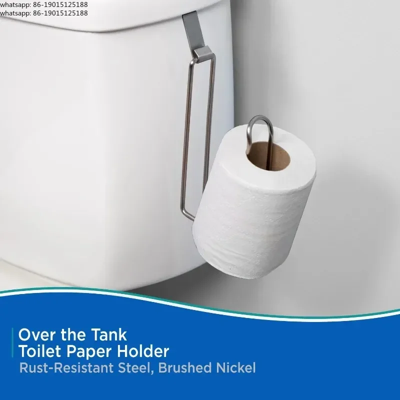 Over the Tank Toilet Paper Holder - Metal - Brushed Nickel