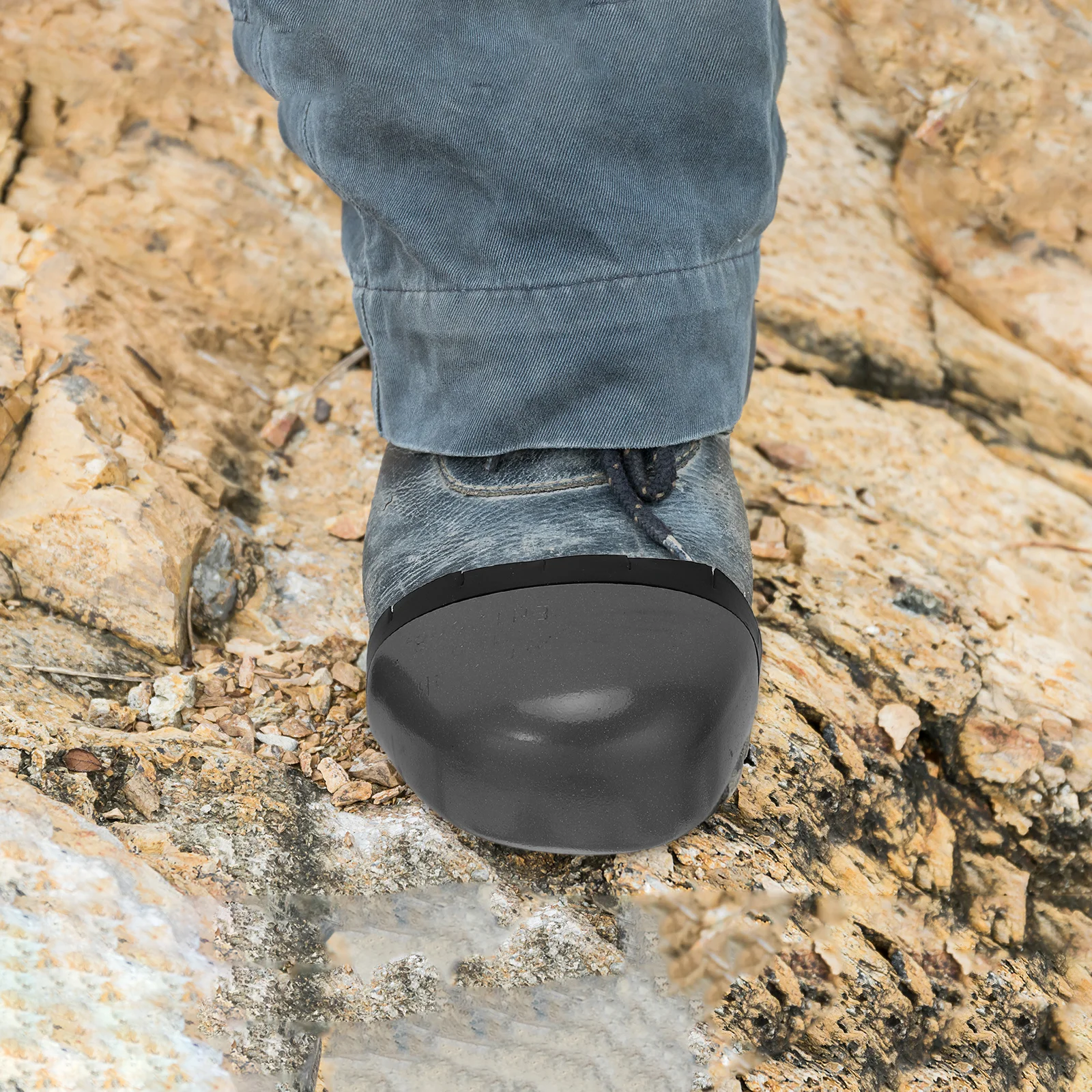 1 Pair Steel Covers For Work Shoe, Durable Safety Shoe Toe Guard, Wear-Resistant Protective Caps For Construction Warehouse