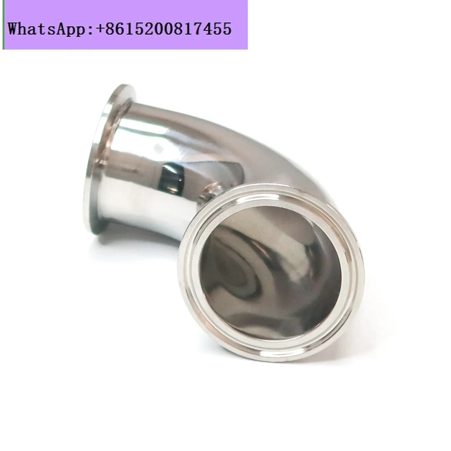 304 stainless steel quick-loading elbow 90 ° inner and outer mirror fine-throwing right-angle bending clamp type