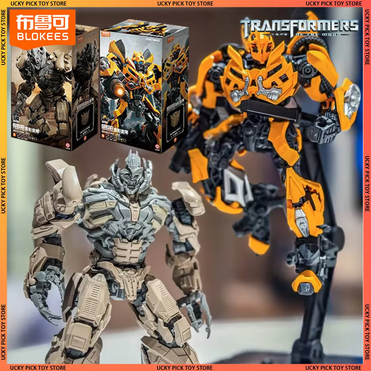 Blokees Classic Class Transformers Dark Of The Moon Film Megatron Bumblebee Figurki Akcji do Składania Ruchome Modele Zabawki Prezent