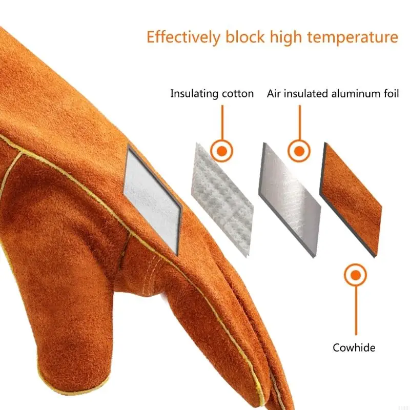 Guantes soldadura multifuncionales 45BE Cocina resistente calor BBQ BBQ Barra vaca TOURA PROTECCIÓN Herramientas