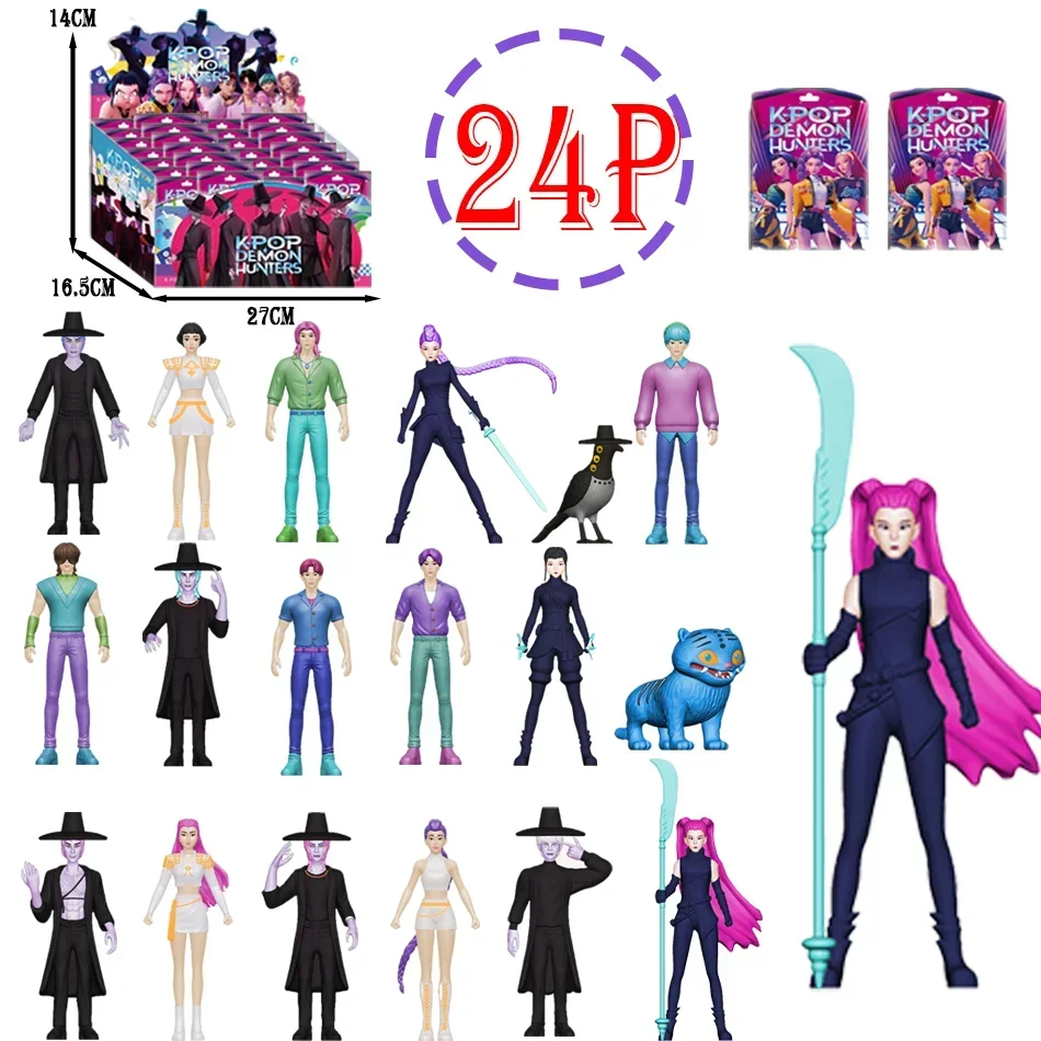 

@_24 шт./компл. Kpop Devil Hunter Blind Box Action Derpys Tiger Rumi Mira Zoey Sussy Doll Fan Gift Подарки на день рождения и Рождество