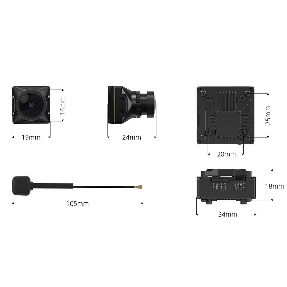 Walksnail Avatar GT KIT with 160°FOV HD Pro Camera VTX for FPV Drone Compatible Moonlight Camera DVR 4K Dual Antenna