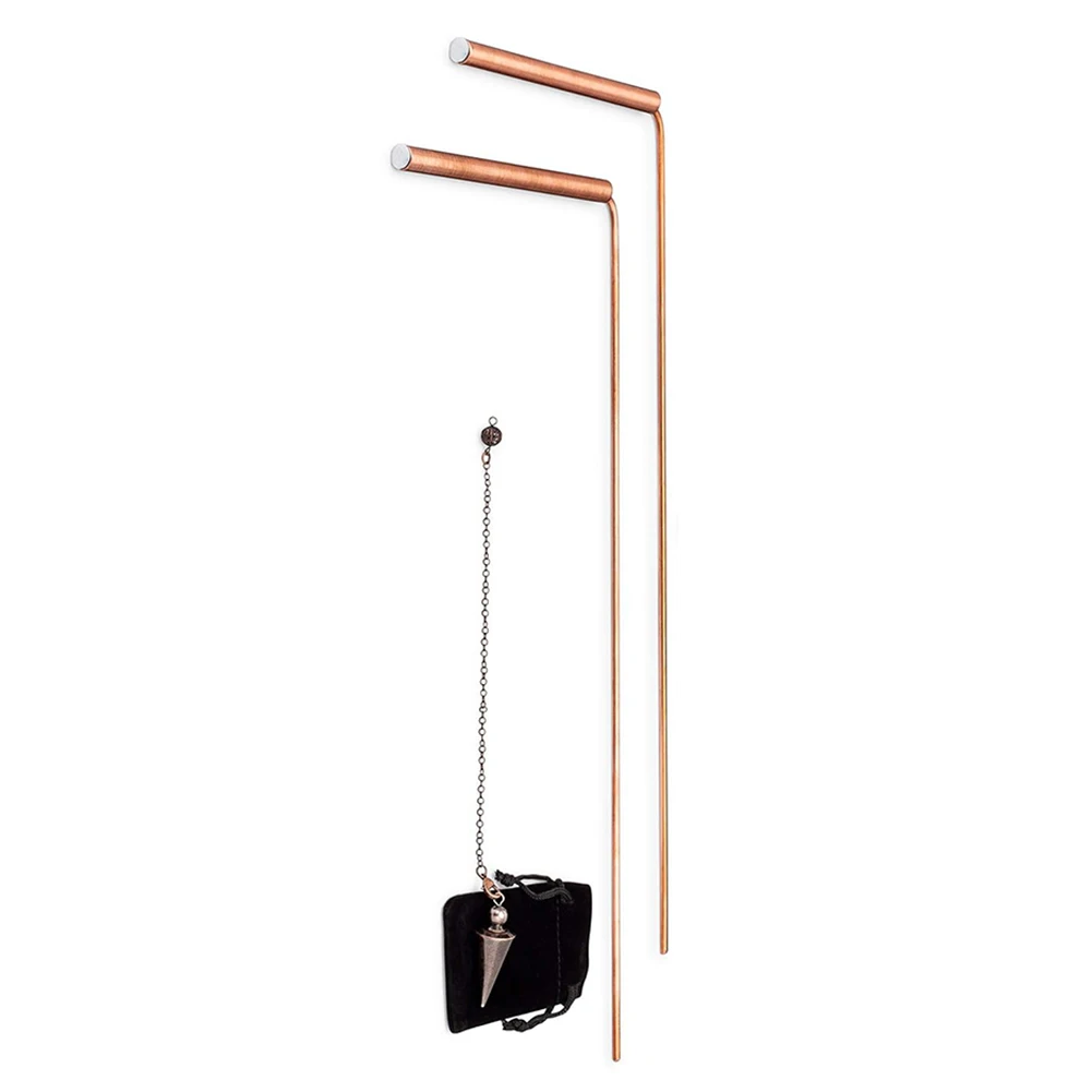 2pcs 99.9% Copper Probe Dowsing Rod Divination Tool For Measurement Inspection Water Sources Minerals Multi-purpose Copper Probe