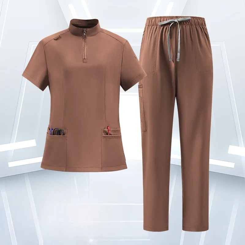 

Nurse Uniform Short Sleeve Scrub Set for Oral Hospital