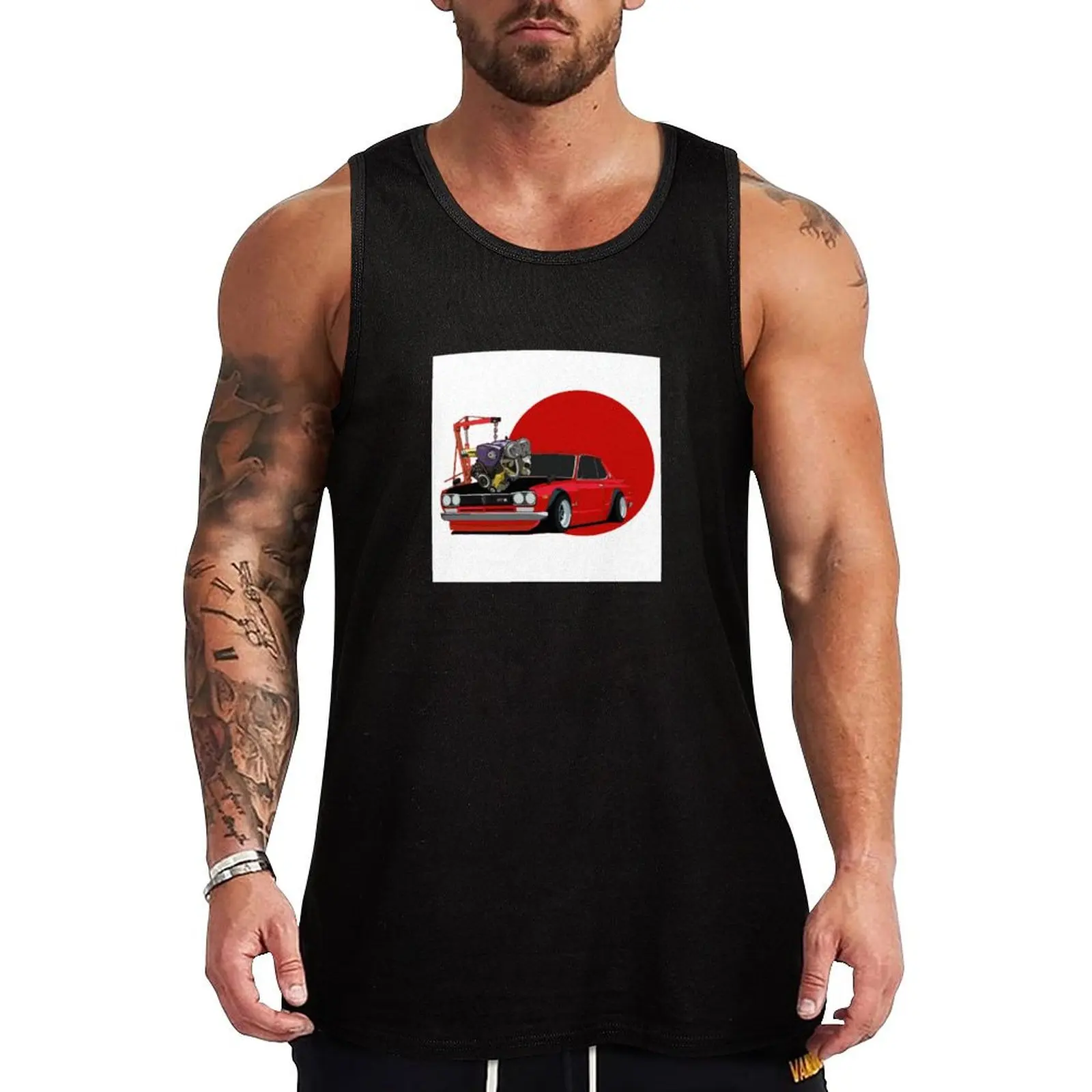 

R31 Skyline Engine Swap Tank Top Men sleeveless tee gym shirt man