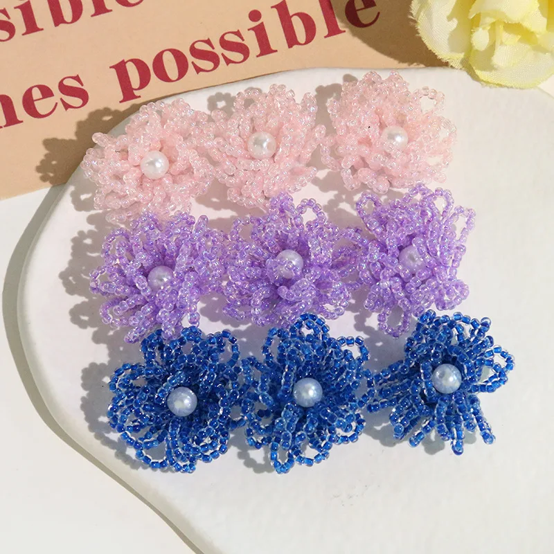 Clog Shoe Ornaments Colorful Pearl Bead Blossom Clear Resin 1 Piece Handmade Charming Versatile Decor for Garden Sandals