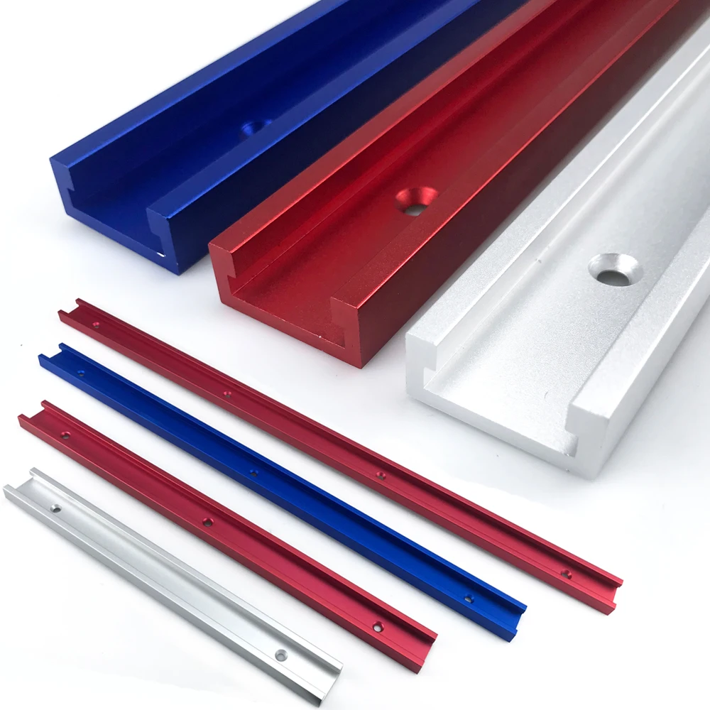 30 Type T Tracks 30-60cm, Aluminium Alloy Track Woodworking Miter Gauge Guide Chute T Slot Wood Tool for Saw Router Table Tools