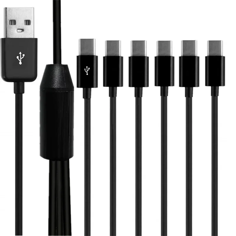 Typ-C 1 do 6 Port typu C USB C do rozdzielacza USB Y kabel z datą ładowania do tabletu 0.5m 1.5m