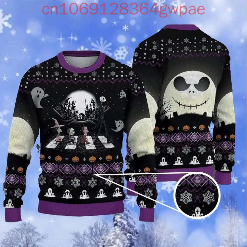 Jack Skellington and Sally Ugly Sweater Men's Women's Tops the Nightmare before Christmas Ugly Christmas Sweater