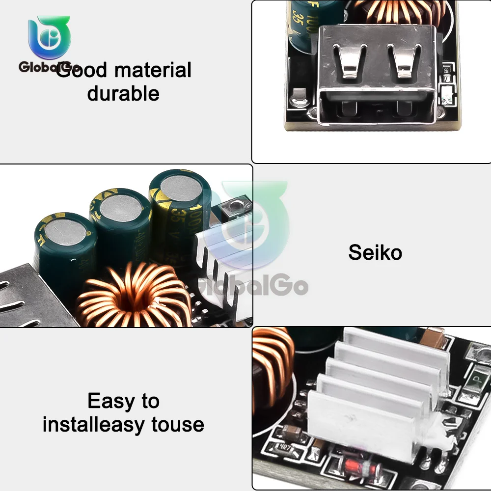 DIY Fast Charger Board Module DC 10-30V Step-down Module for Emergency Charging of Mobile Phone Overvoltage Protection