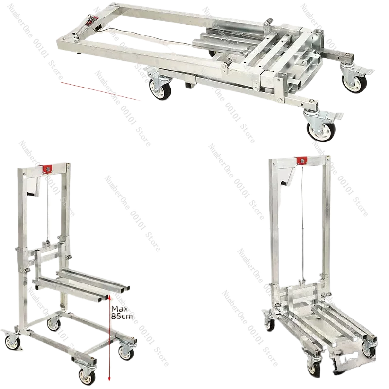 Loading Artifact Lifting Bearing 60Kg Adjustable Hand Cart  Handling Stacker Forklift Lift Portable  Folding Retractable Trolley