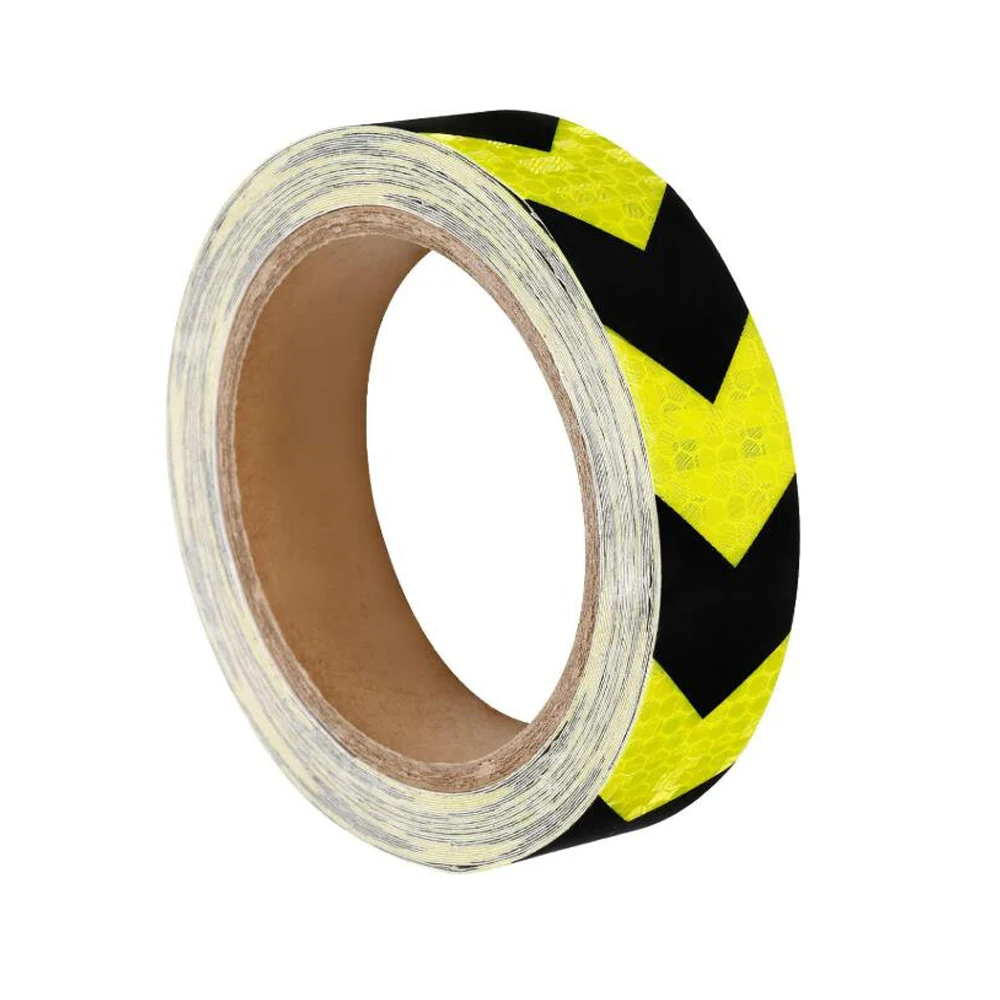 Width 2.5cm Reflective Sticker Honeycomb Yellow Red White For Car