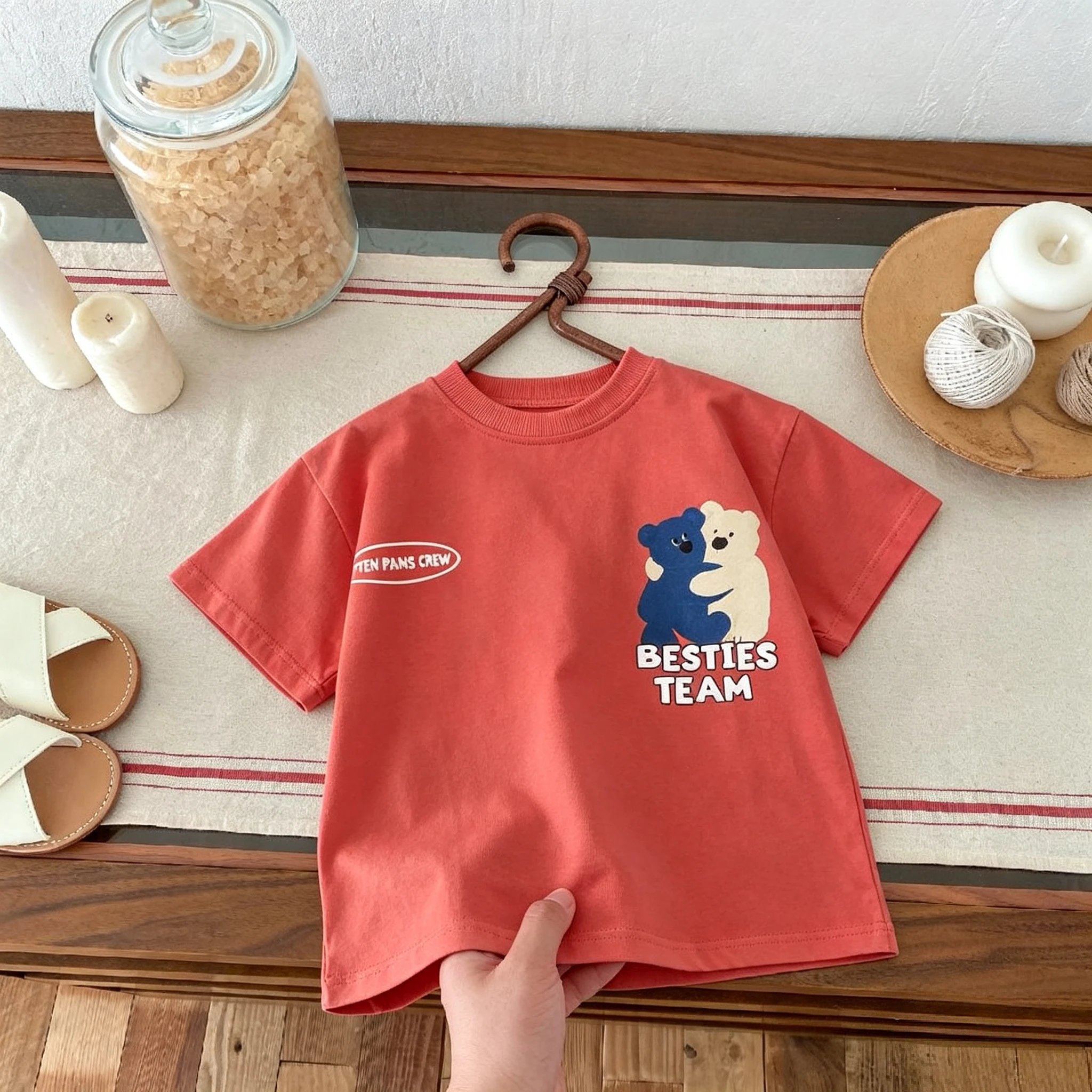 Cartoon Cute Baby Boys Clothes T-shirt Summer Fashion Versatile Kids Tops Short-sleeved Tshirts Children Costume Casual T Shirts