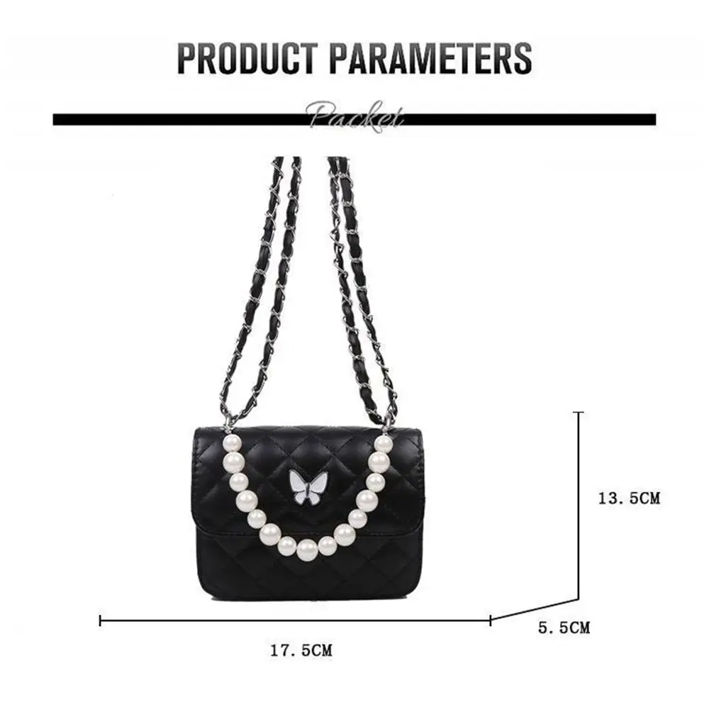 Fashion Pearl Shoulder Bag PU Leather Handbags Women Trendy All-Match Tote Underarm Bags