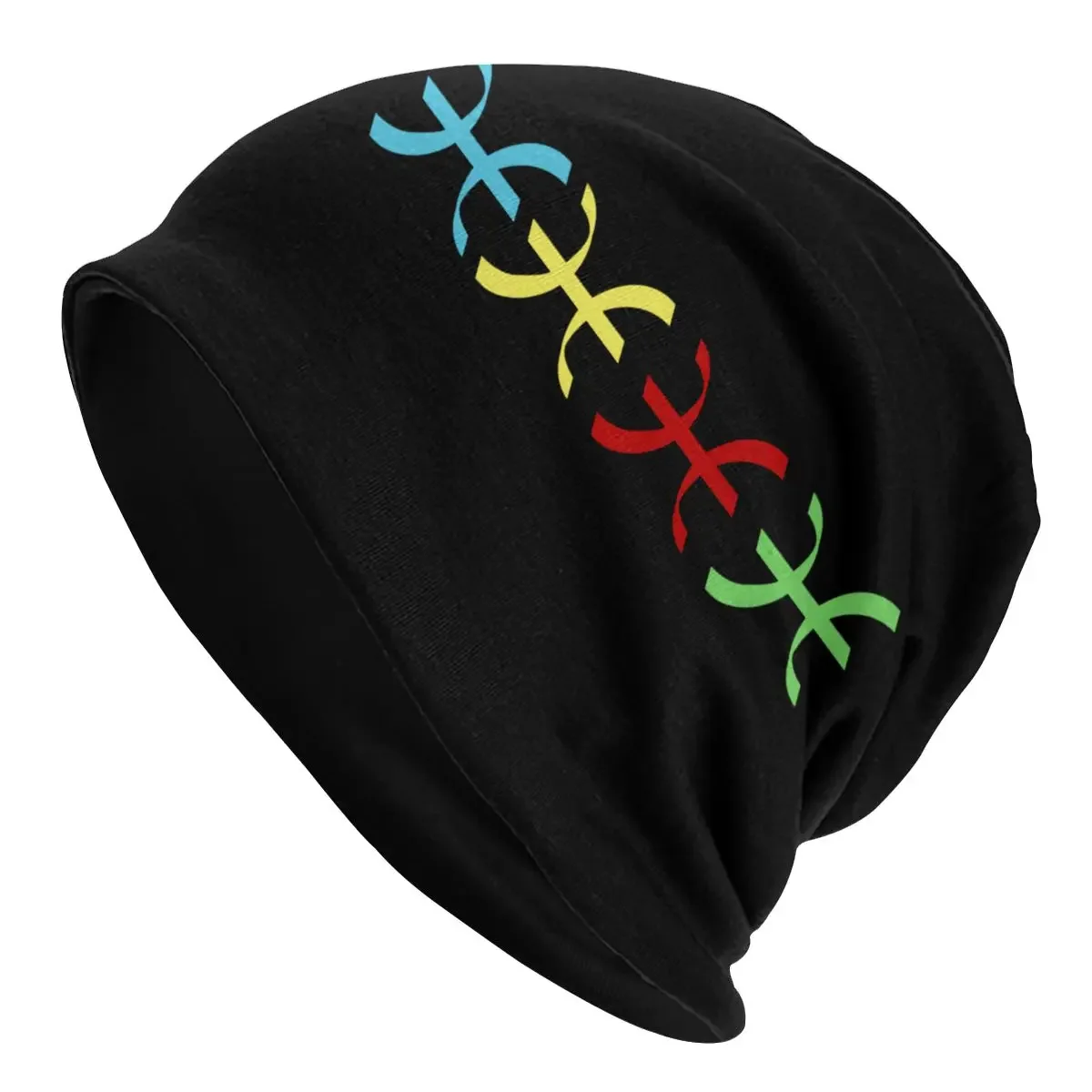 Amazigh Tifinagh Skullies Beanies Caps Men Women Unisex Fashion Winter Warm Knitted Hat Adult Berber Flag Bonnet Hats