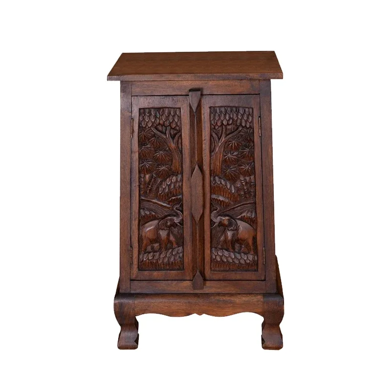 Partition Entrance Cabinet Embossed Solid Wood Doorway Furniture