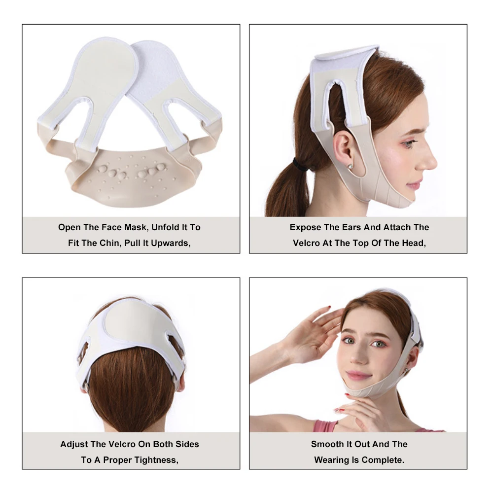 ซิลิโคน Face Slimming BANDAGE ผู้หญิง Chin Cheek Lift UP เข็มขัด V Line Face Shaper Facial Anti ริ้วรอยสายคล้อง Skin Care เครื่องมือความงาม