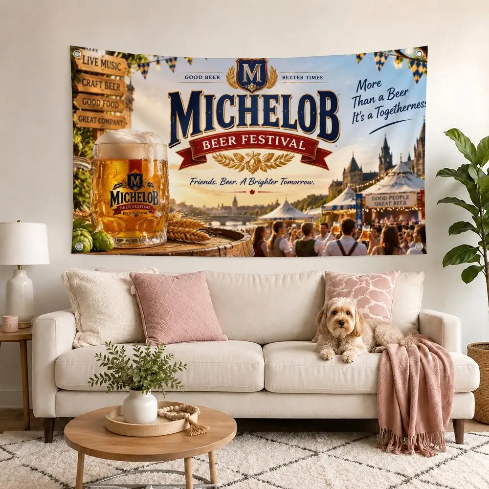 Mickey Beer Festival Celebration Collection Decor Garage Flags for Bedrooms Outdoor Decor Tapestry Flaga Advertising Barber Shop