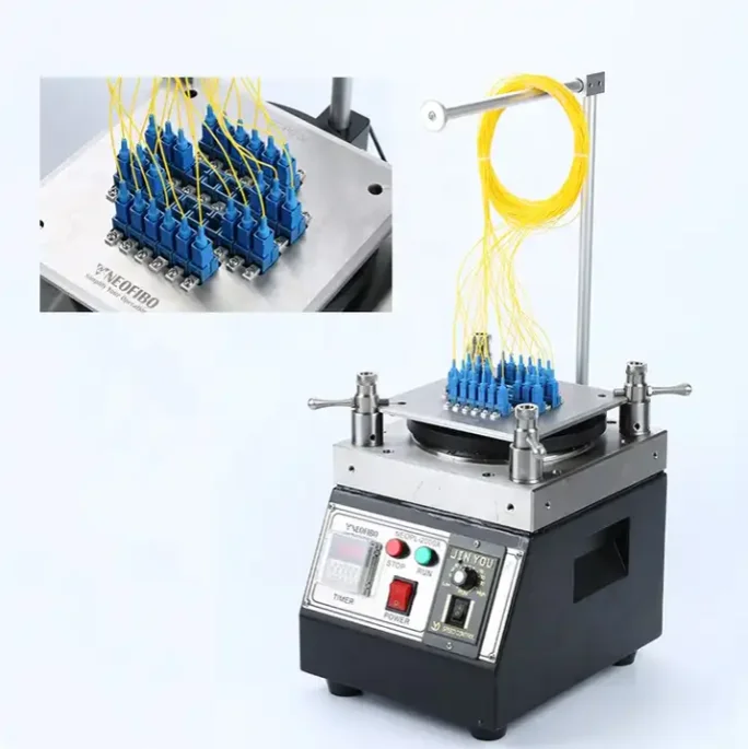 End-face Grinder Optical Pigtail Grind Machine Electroplate Patch Cord Fiber Optic Foursquare Pressure Polishing Machine