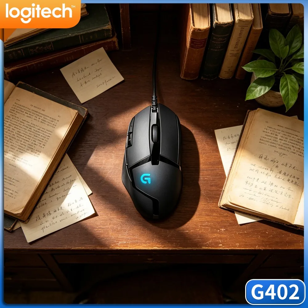 Logitech G402 USB Wired Mouse On‑The‑Fly DPI Shift Feature Ergonomic Comfort Shell For Desktop FPS Game Enthusiasts