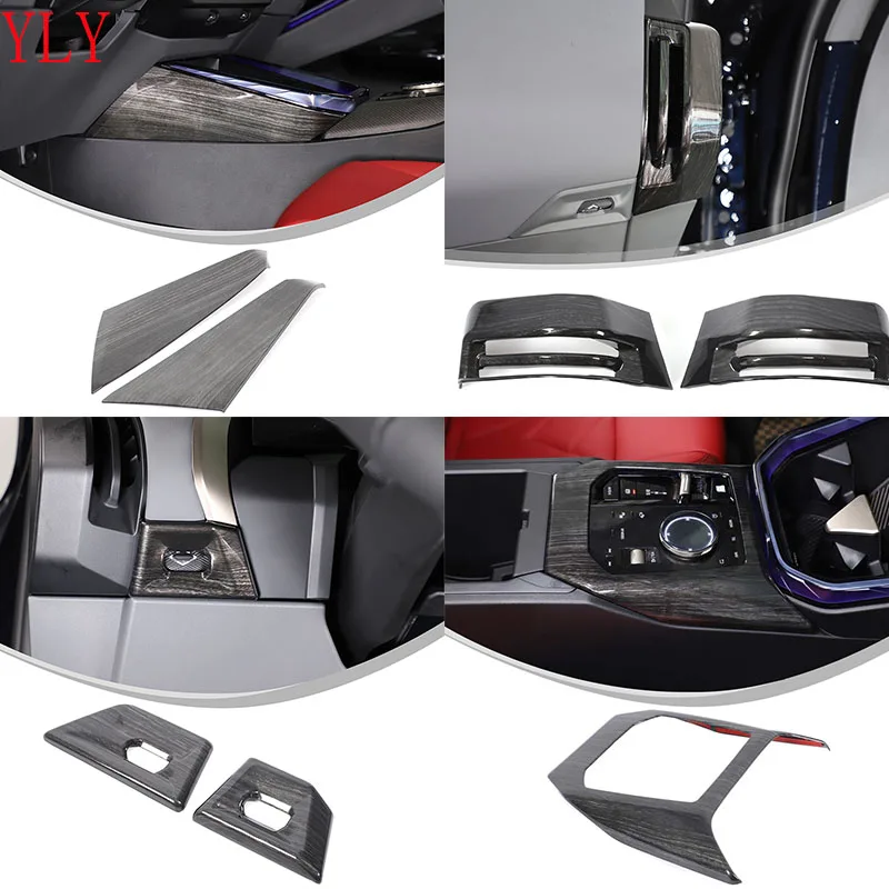 

Car Decoration kit ABS Black wood grain For BMW X3 G45 2025+ Car dashboard center console gear panel decorative cover sticker