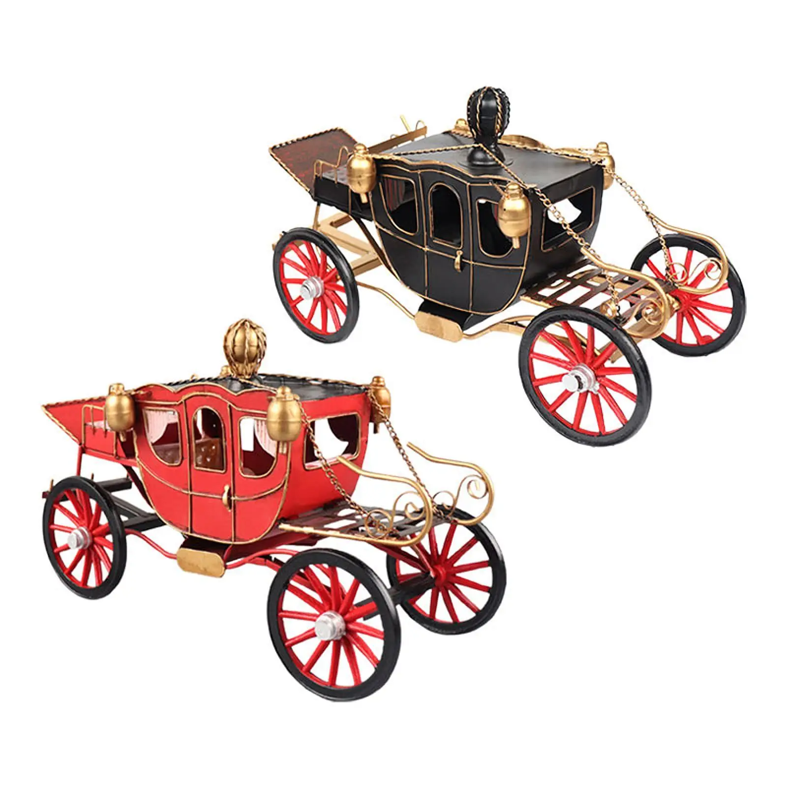 Vintage Carriage Model Collectible Display Souvenirs Gift Craftsmanship Decoration Iron Art Nostalgic Decor Ornament