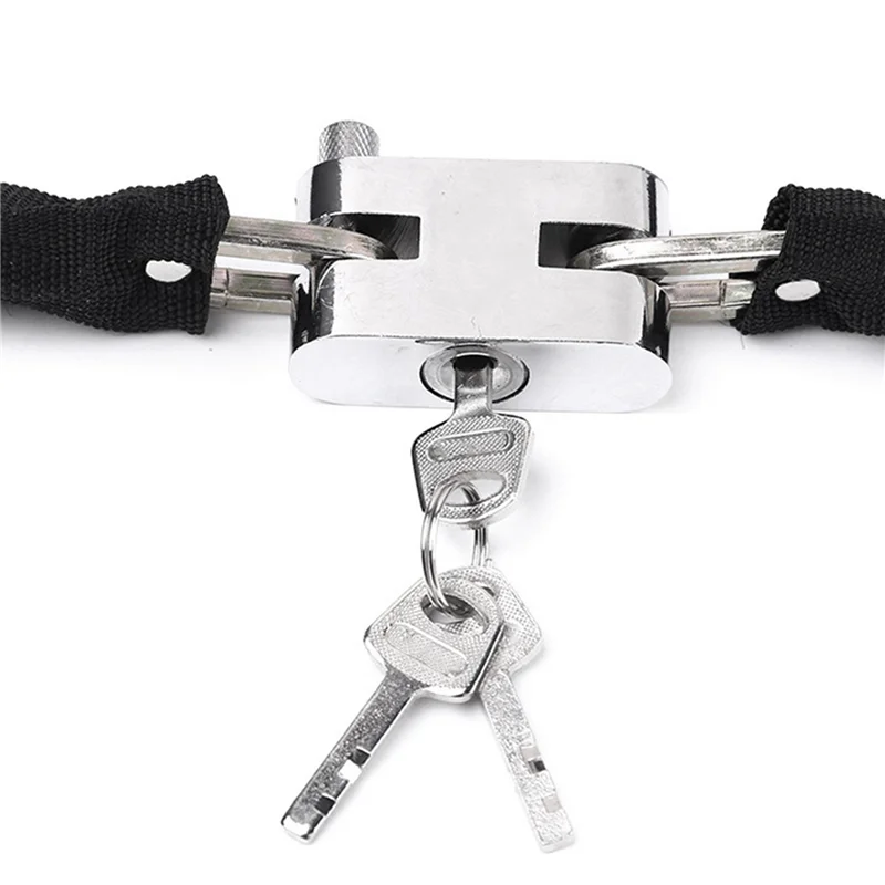 

2X Bike Lock 101CM Metal Anti-Theft MTB Road Bike Heavy Duty Safety Lock Motorcycle Padlock Bicycle Chain Lock With Key