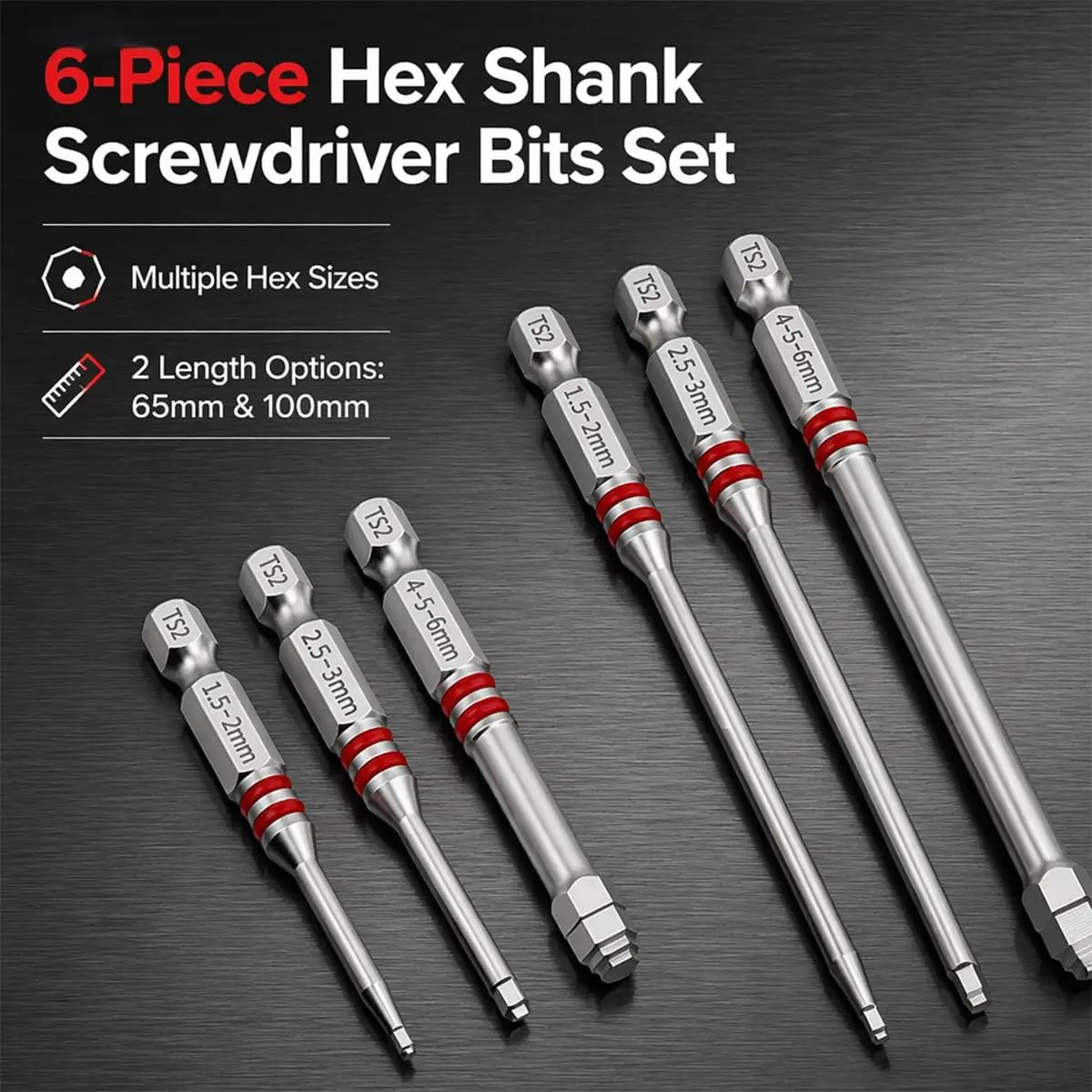 Magnetic Hex Bit Set with 1/4 Inch Hex Shank Step Drill Bits for Impact Driver Multiple Options
