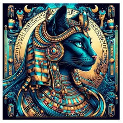 Diamond Painting Kit Bastet Ancient Egyptian Lioness Goddess New Embroidery Mosaic 5D Full Drill Diamond Cross Stitch Home Decor