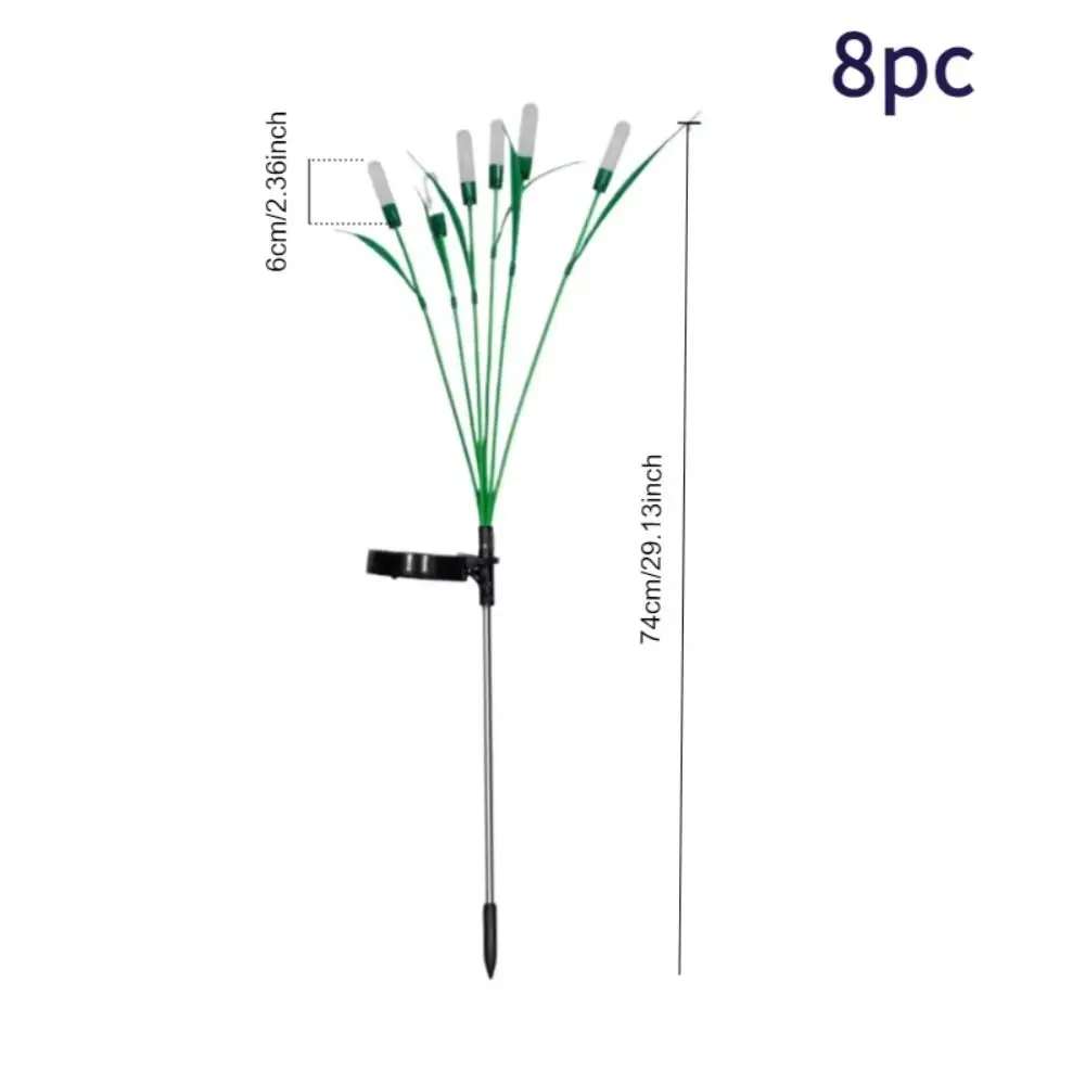 Warm Light Solar Garden Lights Energy Saving Auto-On System Solar Reed Lights Intelligent Control Waterproof Design