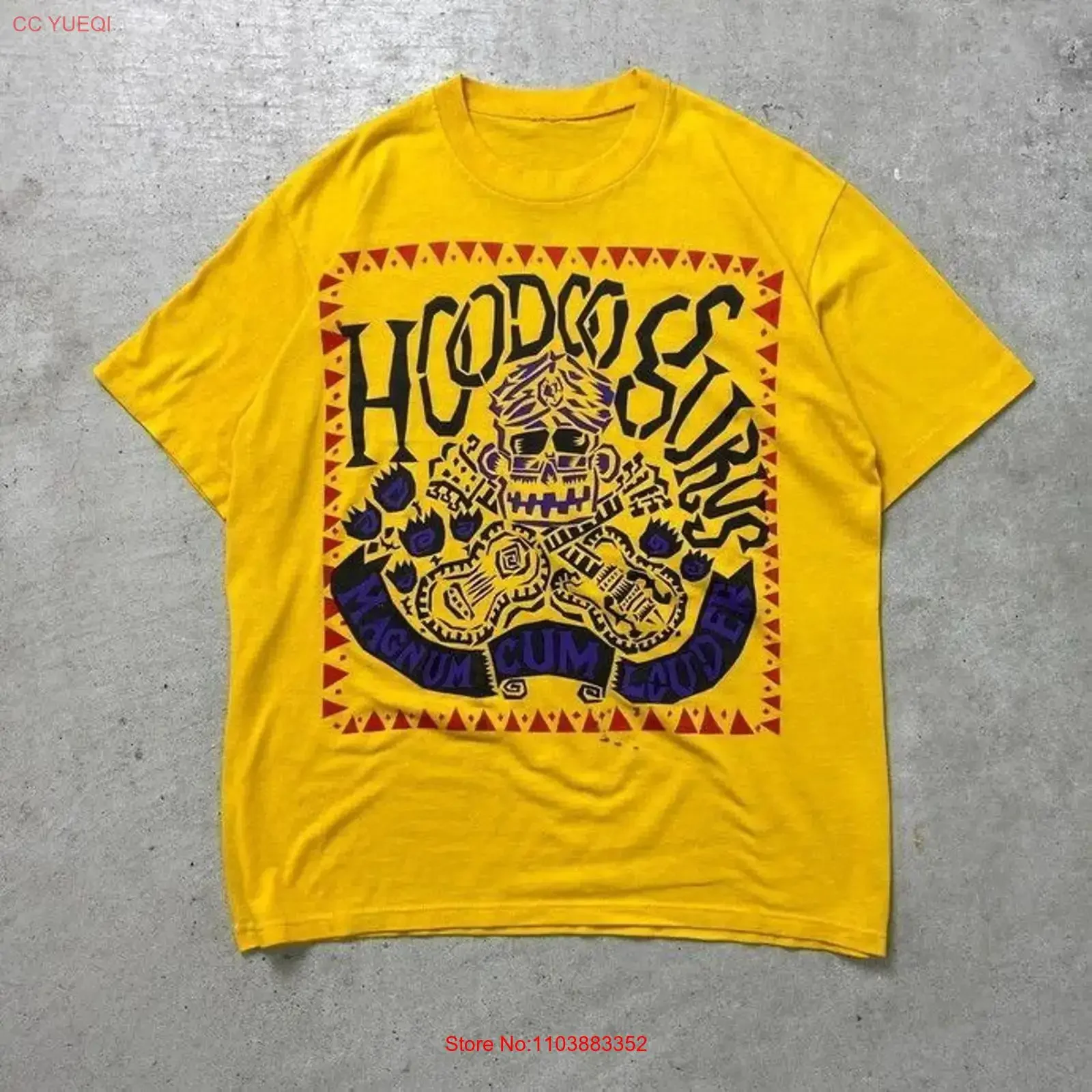 Camiseta de algodón dorada de la banda Hoodoo Gurus, talla completa S-5XL, T196, estilo vintage lavado, para uso diario, ropa de diseñador, versátil y suave