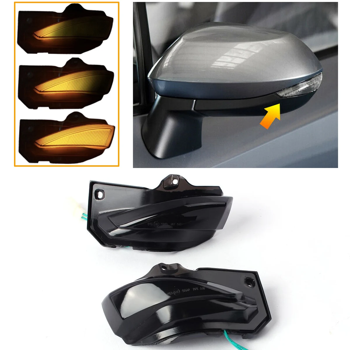 2PCS LED DyMenic Side Mirror Light For Toyota Corolla Levin Sienta Yaris Cross Hatchback E210 Turn Signal Blinker Indicator Lamp