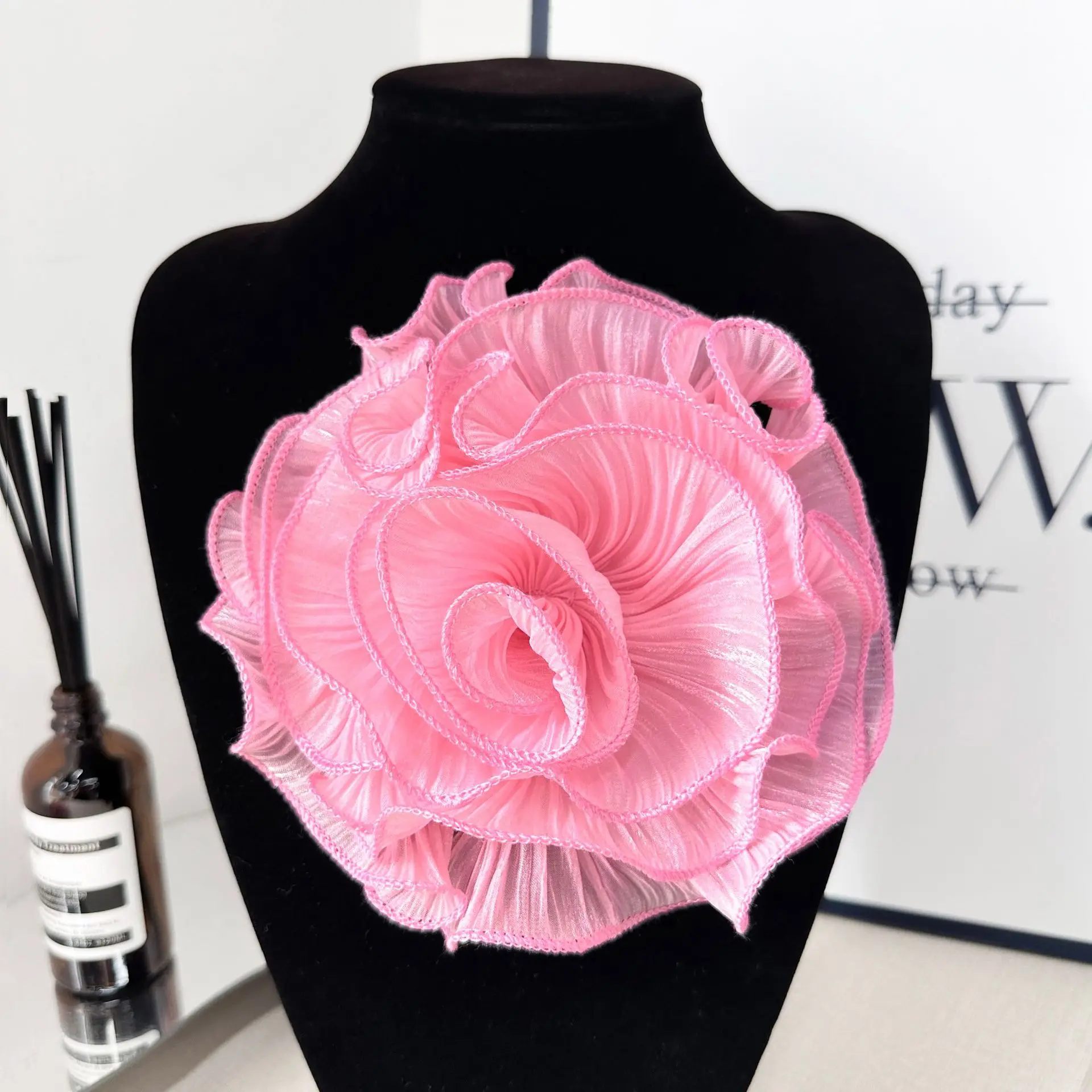 

Хит продаж и популярные простые розовые трехмерные цветы украшения на груди цветы DIY аксессуары кружево подружки невесты X307