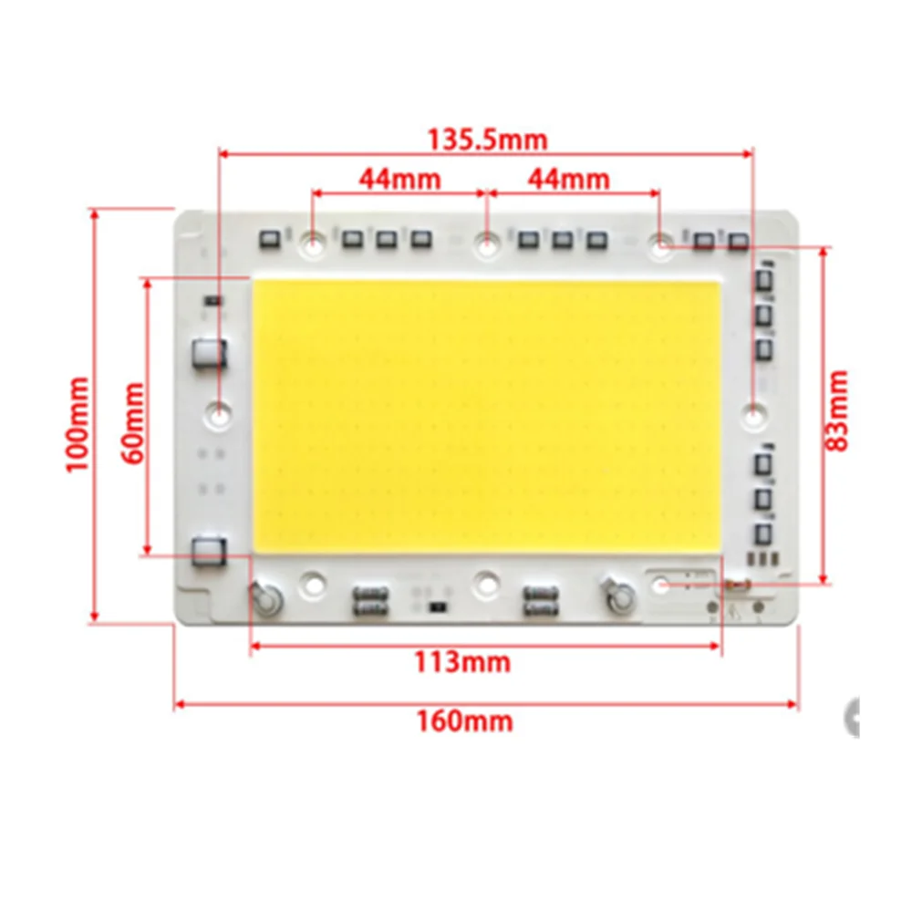 

5 PCS 150 W LED COB Chip 220V High lumen LED Lamp Bulb Waterproof IP65 Light Chips Input Smart IC For DIY Spotlight Floodlight