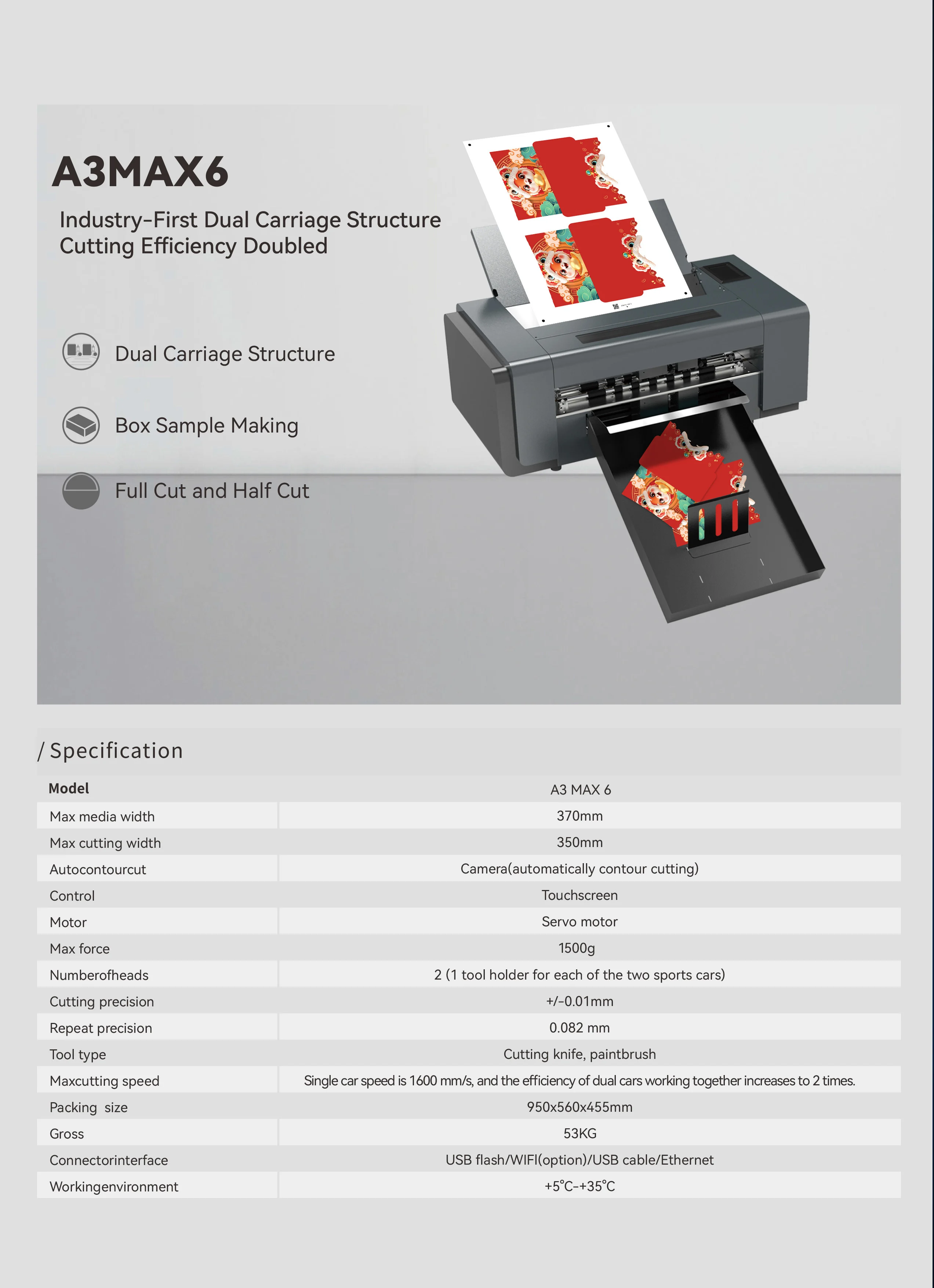 A3MAX6 Double Track Double Edge High Speed Automatic Paper Feeding Label and Sticker Cutting Machine view 5