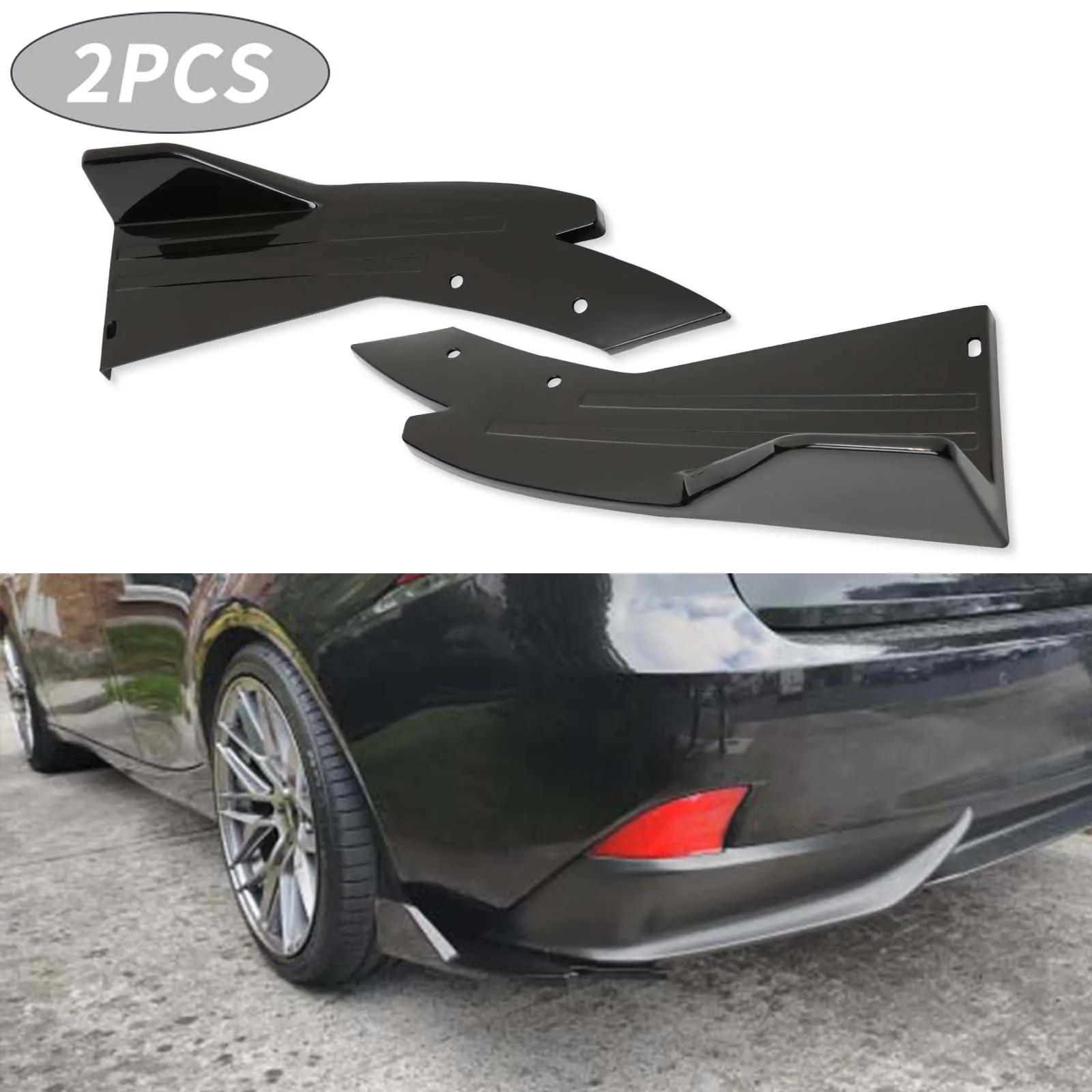 Universal Auto Hecks toß stange Spoiler Lippe Kohle faser Flügel verkleidung Schutz Anti-Crash Diffusor Seitens chürze Wickel winkel Splitter
