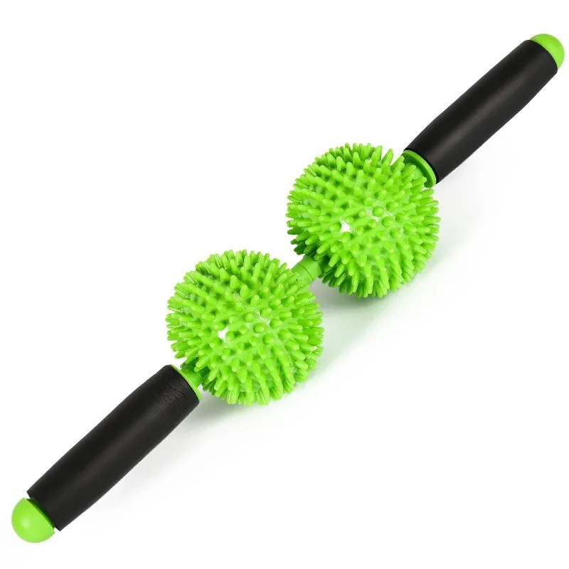 Double ball rolling massage stick Massage roller Muscle massage stick Relax Stick Meridian slimming calf roller