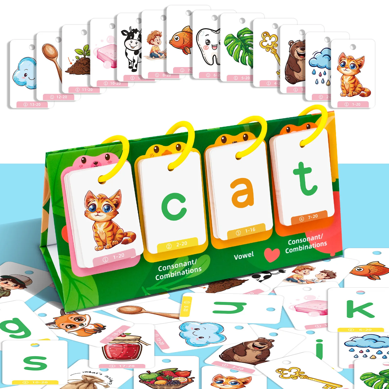 

80 Early Education Enlightenment Cards Parent Child Interactive Toys English Words Graphic Learning Desktop Cards Fun Useful