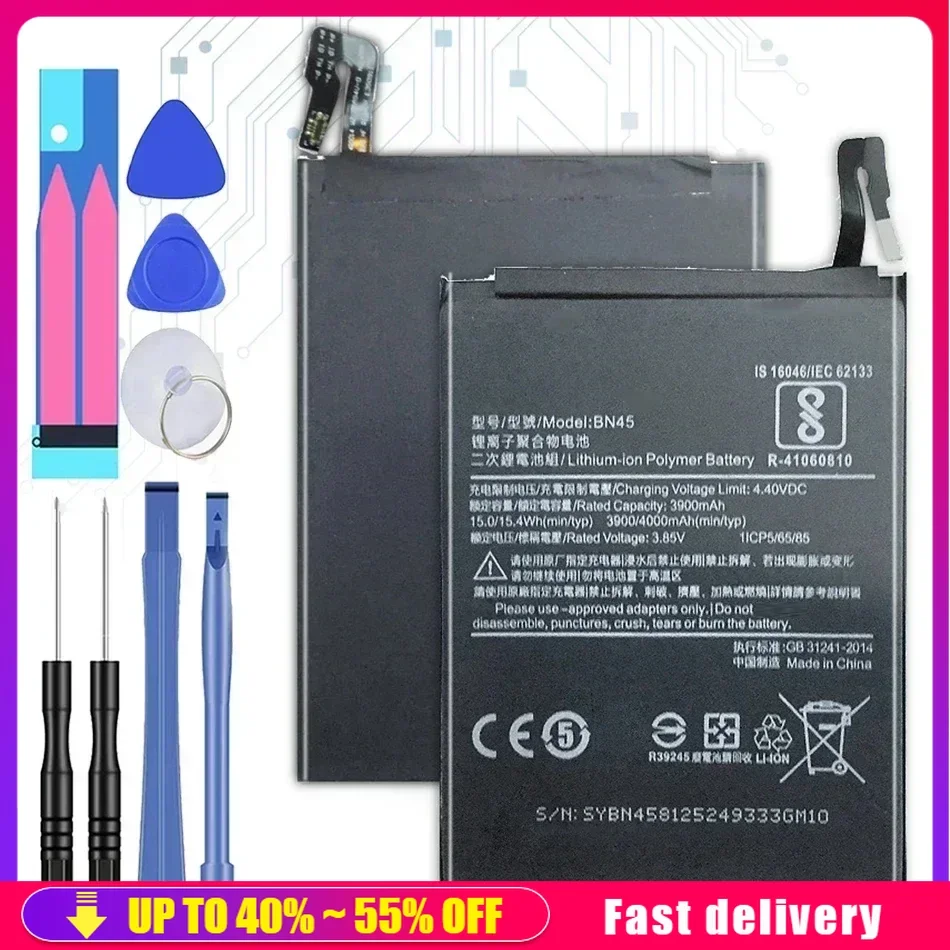 Battery For Xiaomi Redmi 5 5A 5Plus / mi 5 5S Plus 5C 5X/ Redmi Note 5 5A Pro Phone BM22 BM36 BM37 BN20 BN31 BN34 BN35 BN44 BN45