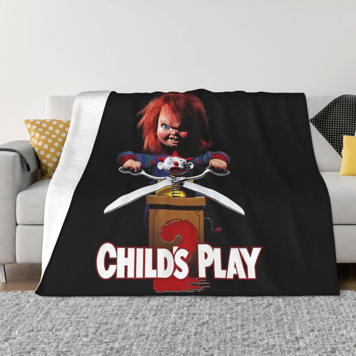 

Chucky See You In Hell Blankets Soft Warm Flannel Throw Blanket Bedspread for Bed Living room Picnic Travel Home Sofa