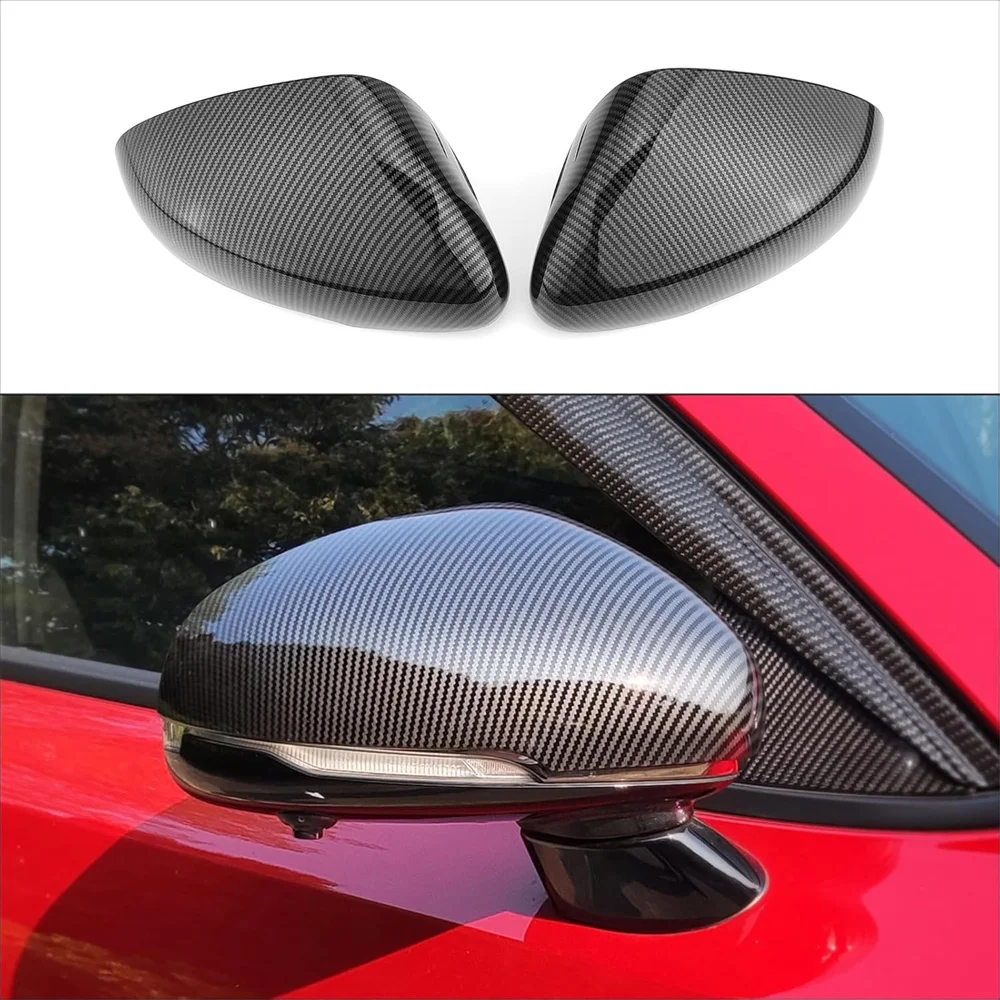 

Horn Style Carbon Fiber ABS Rearview Mirror Shell Cover for KIA Stinger 2018-2023 Interior Trim Accessories